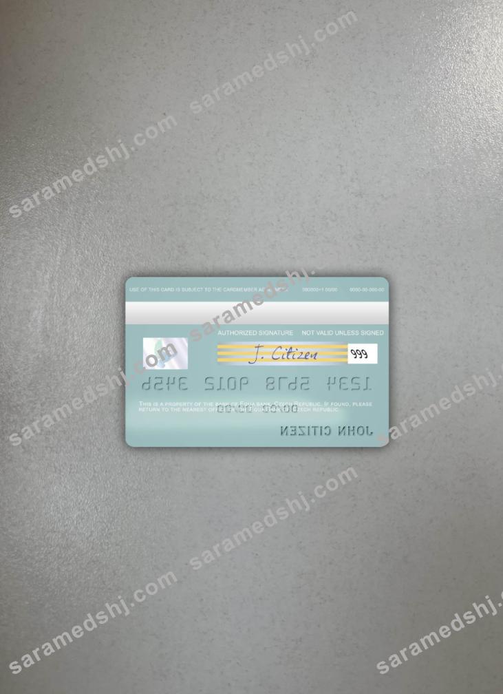Czech Equa Bank visa debit card photolook back